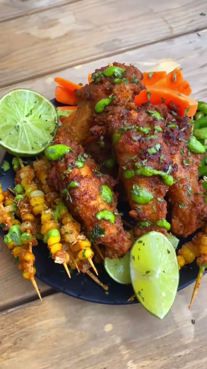 Crispy Garlicky Jalapeño Lime Wings
