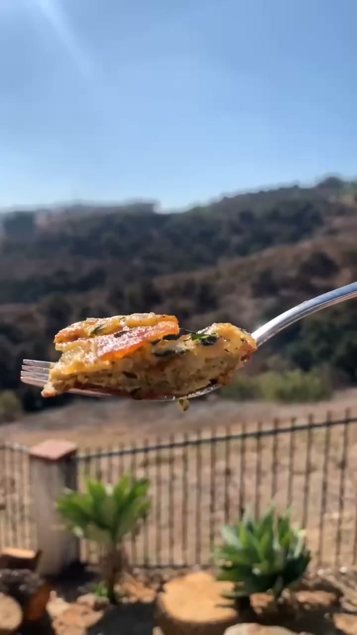 Herb Frittata with Crispy Potato Top