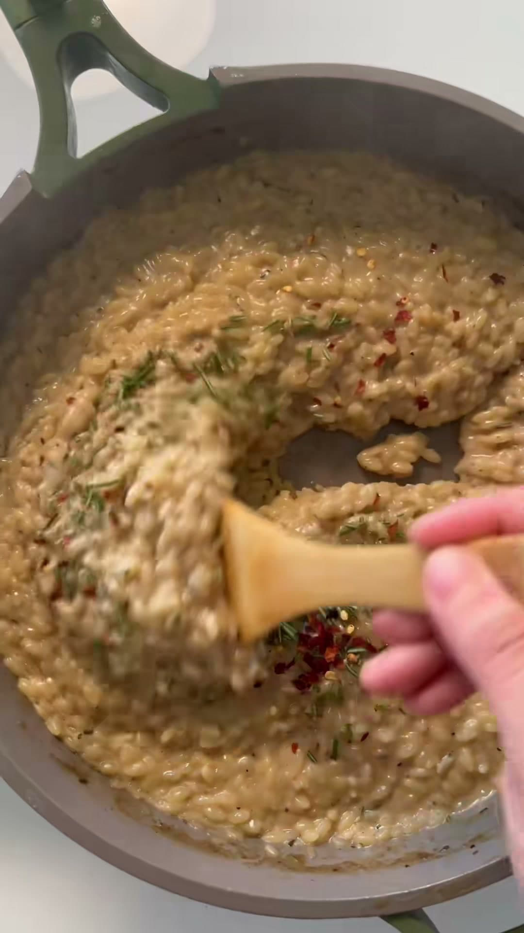 Creamy Orzo with Caramelized Shallots and Rosemary Brown Butter