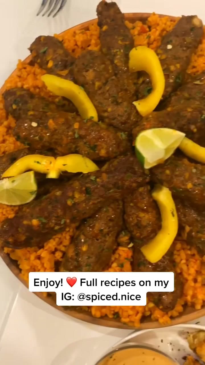 Pistachio Kebab with Bulgur Pilaf